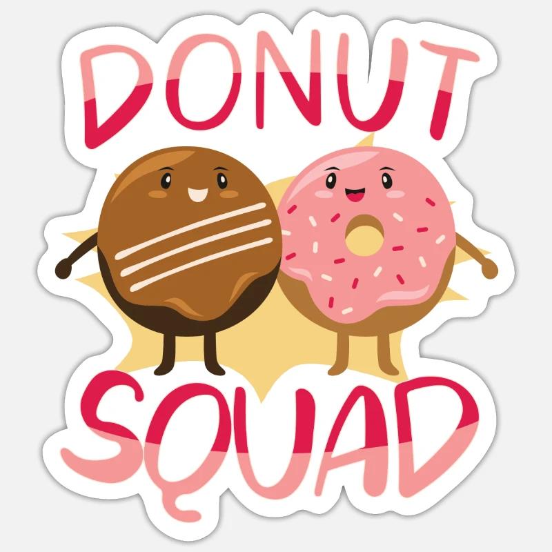 Donut Doughnut Baking Cake Baker - Sticker Größe S (10 x 10 cm) - Mattweiß