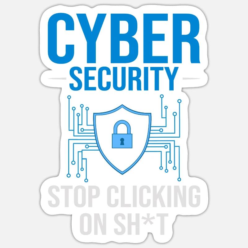 Cyber Security Information Computer Sicherheit - Sticker Größe S (10 x 10 cm) - Mattweiß