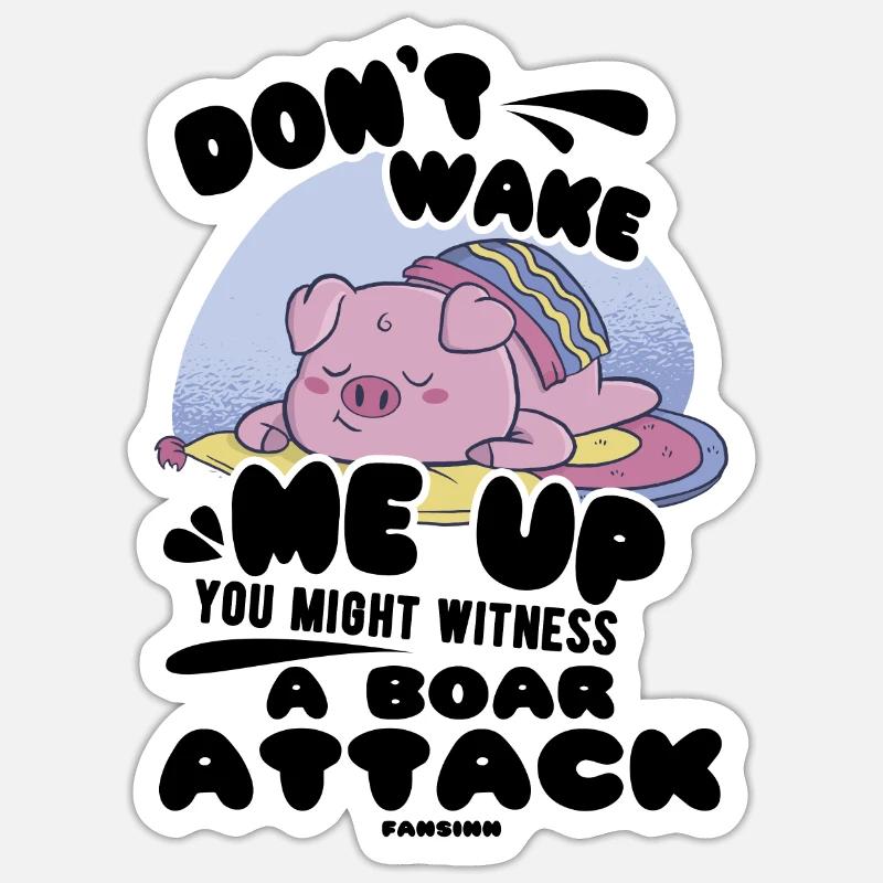 Cochon - Sticker taille S (10 x 10 cm) - blanc mat
