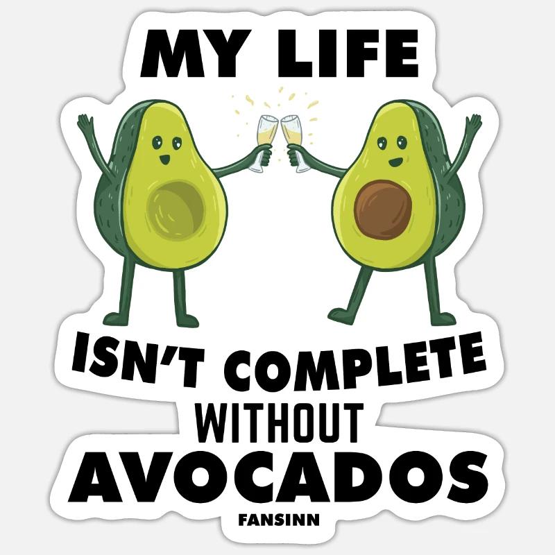 Ma vie n’est pas complète sans avocats - Sticker taille S (10 x 10 cm) - blanc mat