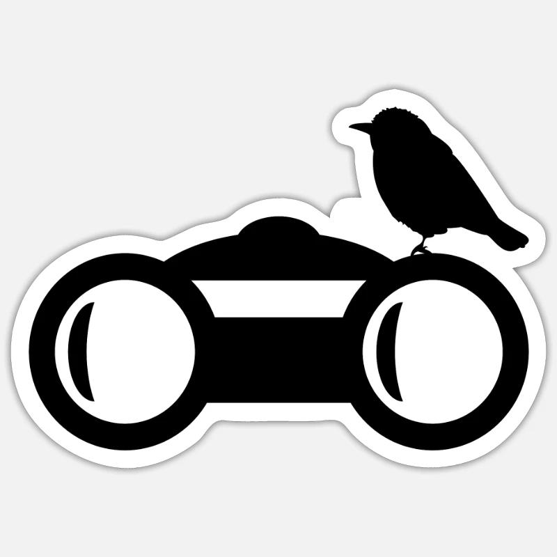 Birdwatcher - Binoculars - Birding - Bird Watching - Sticker size S (10 x 10 cm) - white matte