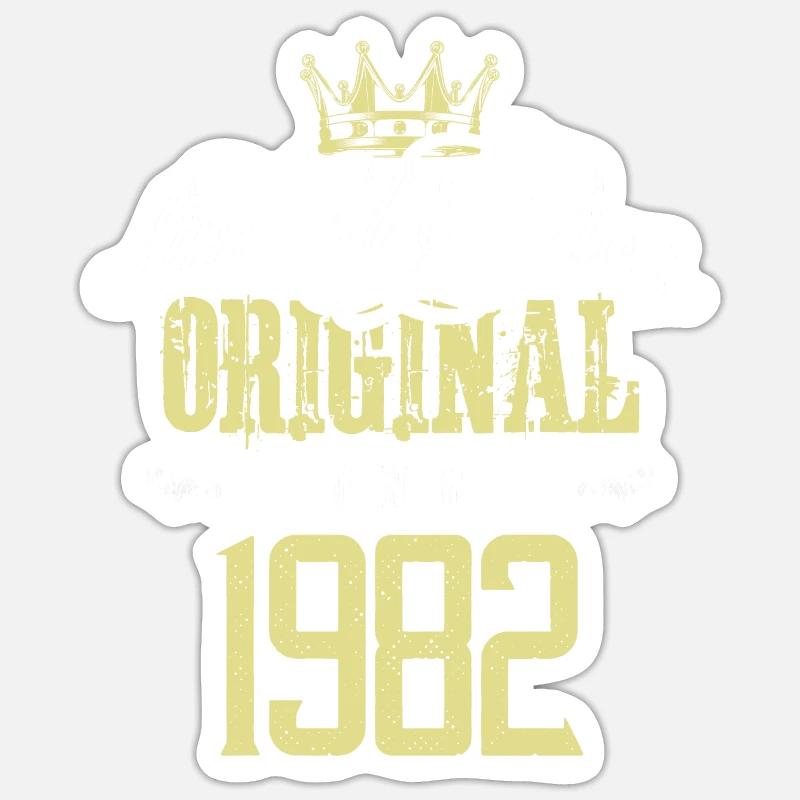 Édition limitée 1982 - Sticker taille S (10 x 10 cm) - blanc mat