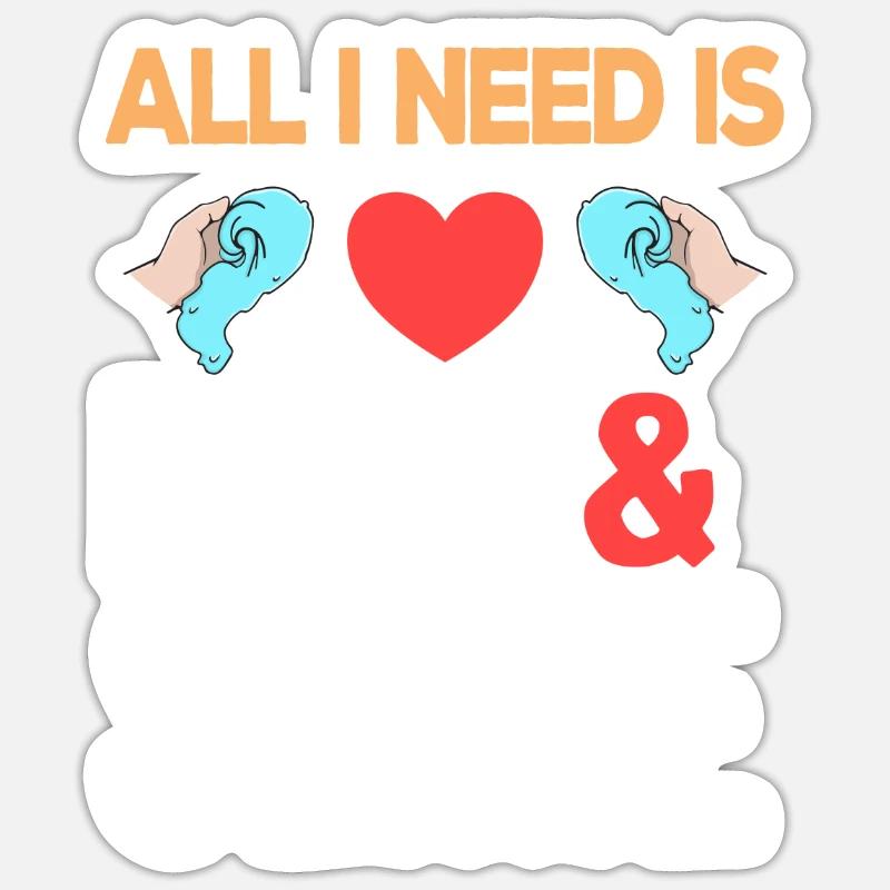 Slime & Love Fluffy Drizzly Cloud Texture Bubble Sticker size S (10 x 10 cm)