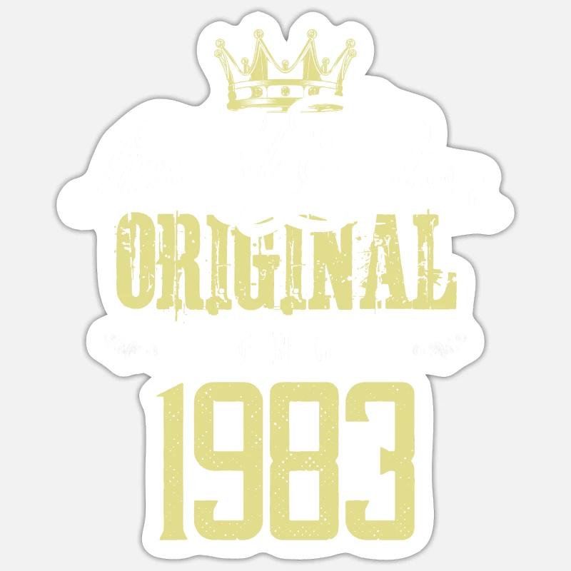Édition limitée 1983 - Sticker taille S (10 x 10 cm) - blanc mat