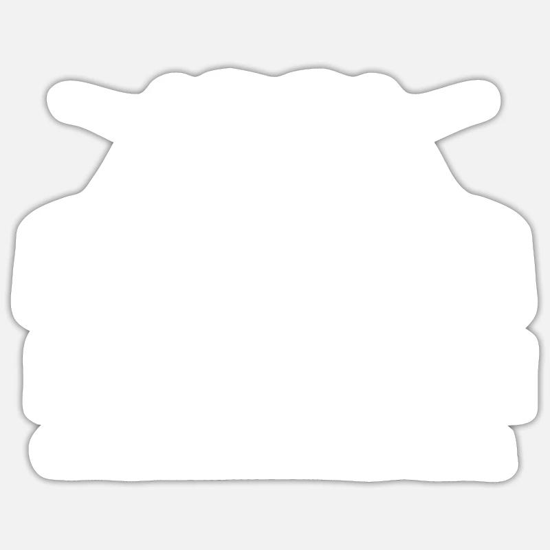 Clôture Escrimeuse Clôture - Sticker taille S (10 x 10 cm) - blanc mat