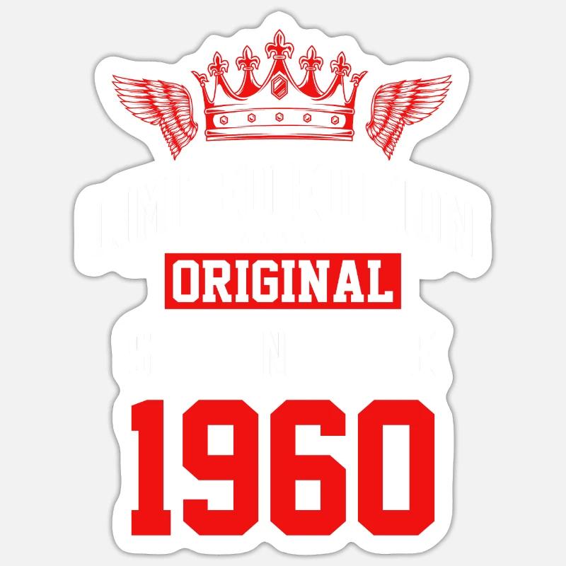 Édition limitée 1960 - Sticker taille S (10 x 10 cm) - blanc mat