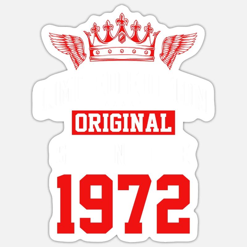 Édition limitée 1972 - Sticker taille S (10 x 10 cm) - blanc mat
