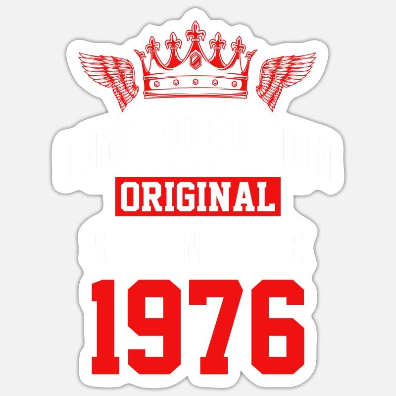Édition limitée 1976 - Sticker taille S (10 x 10 cm) - blanc mat