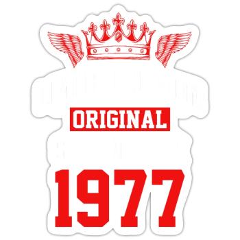 Édition limitée 1977 - Sticker taille S (10 x 10 cm) - blanc mat - Devant