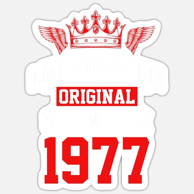 Édition limitée 1977 - Sticker taille S (10 x 10 cm) - blanc mat