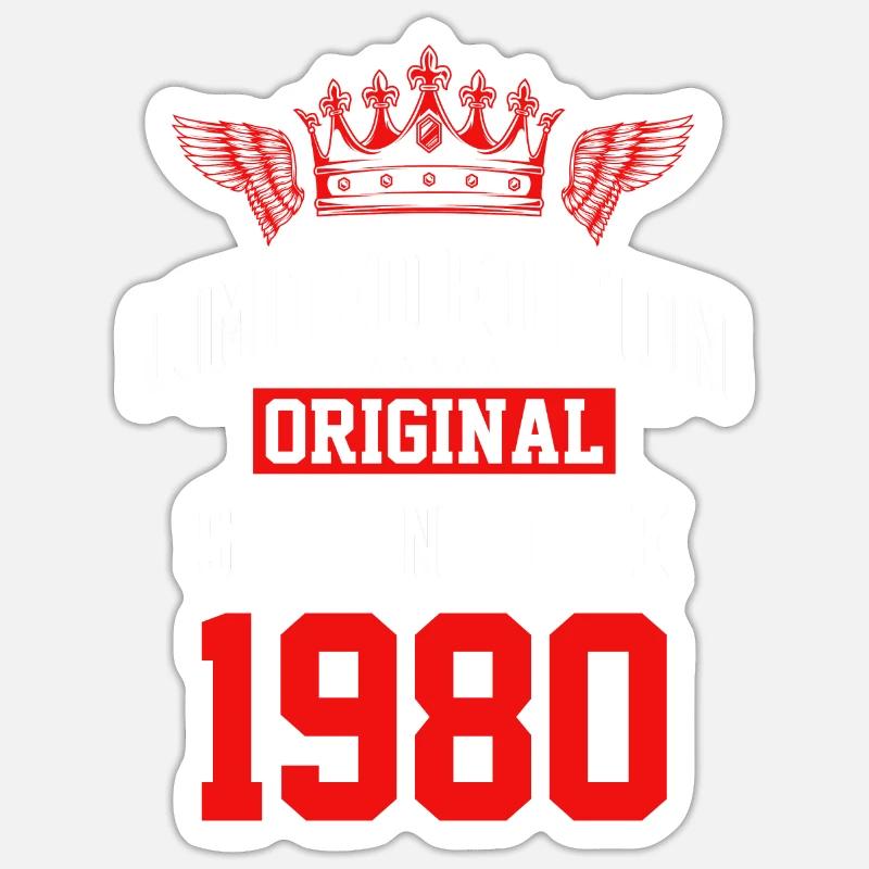 Édition limitée 1980 - Sticker taille S (10 x 10 cm) - blanc mat
