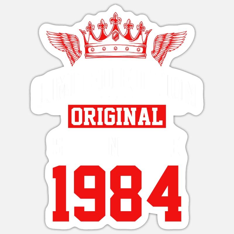 Édition limitée 1984 - Sticker taille S (10 x 10 cm) - blanc mat