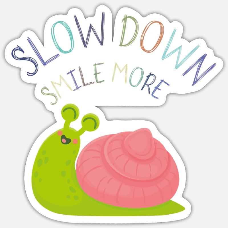 A gift for men snail's pace Sticker size S (10 x 10 cm)