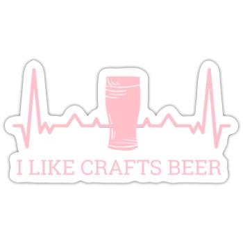 I like craft beer alcohol brewers, the brewers - Sticker size S (10 x 10 cm) - white matte - Front