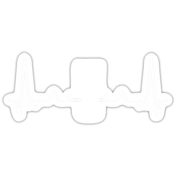 Heartbeat Craft Beer Alcohol Brewer Drinking - Sticker size S (10 x 10 cm) - white matte - Front