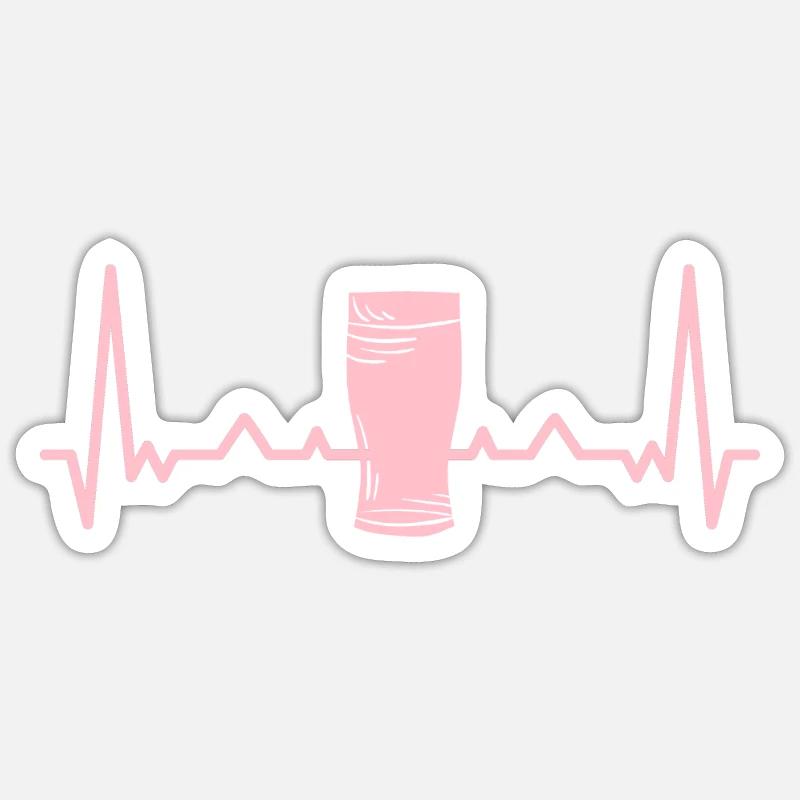 Heartbeat Crafts Bier Alkohol Brewer Drinking Sticker Größe S (10 x 10 cm)