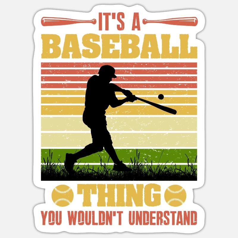 Es ist eine Baseball-Sache - Sticker Größe S (10 x 10 cm) - Mattweiß