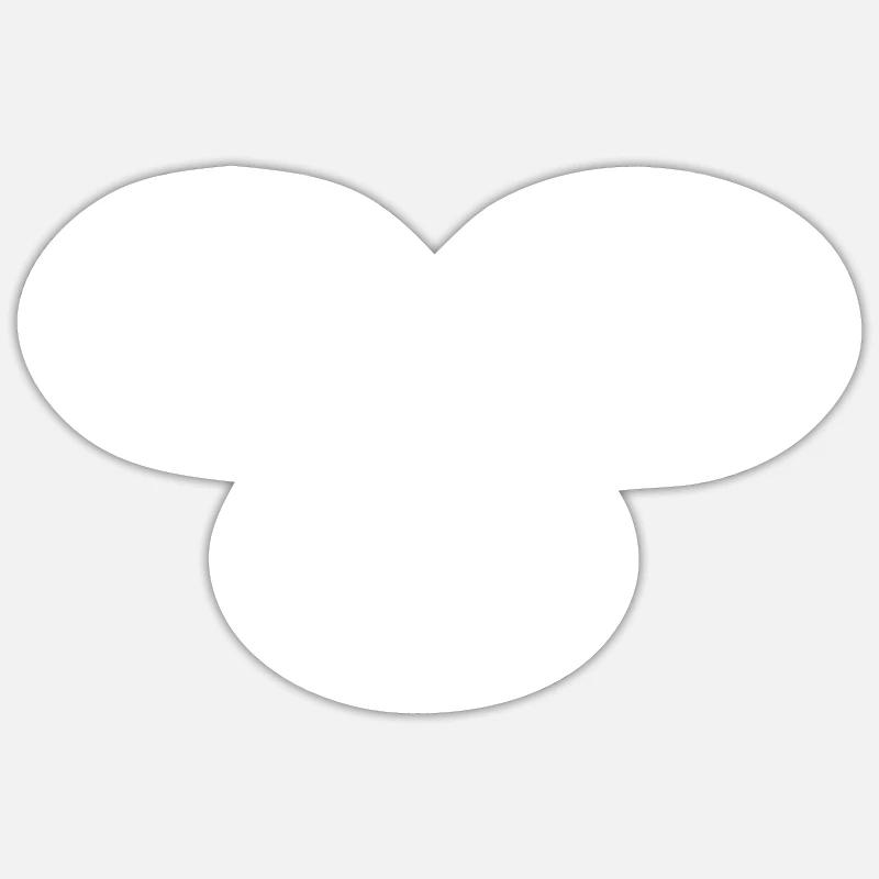 Trois points blancs Sticker taille S (10 x 10 cm)