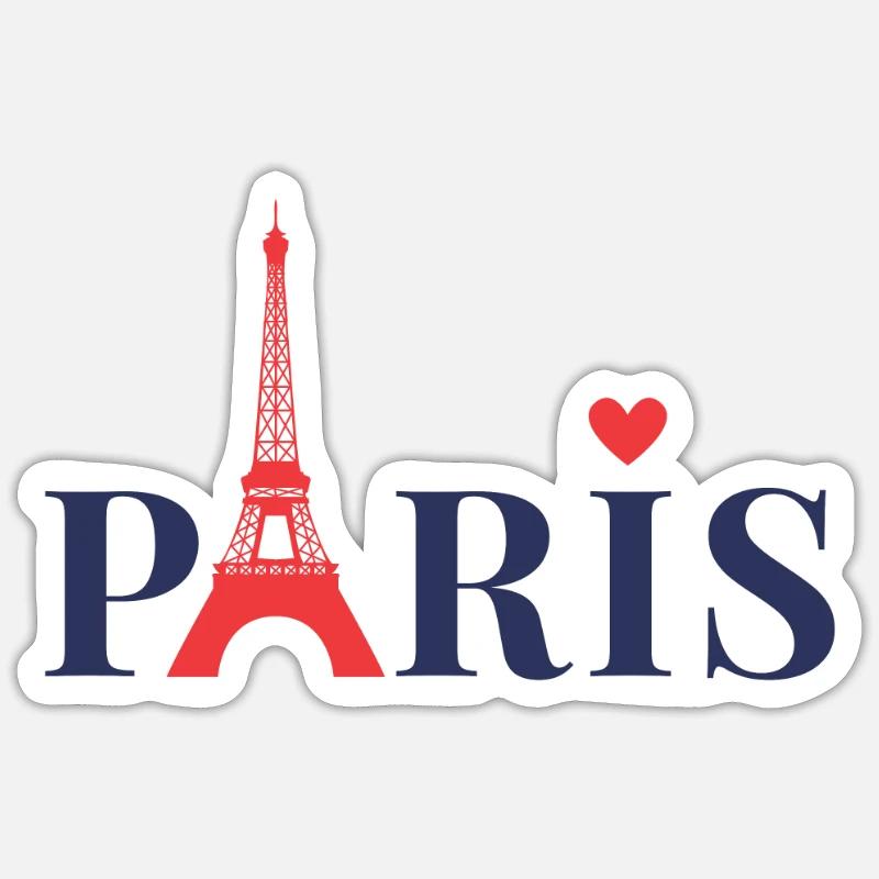 Paris - Sticker taille S (10 x 10 cm) - blanc mat
