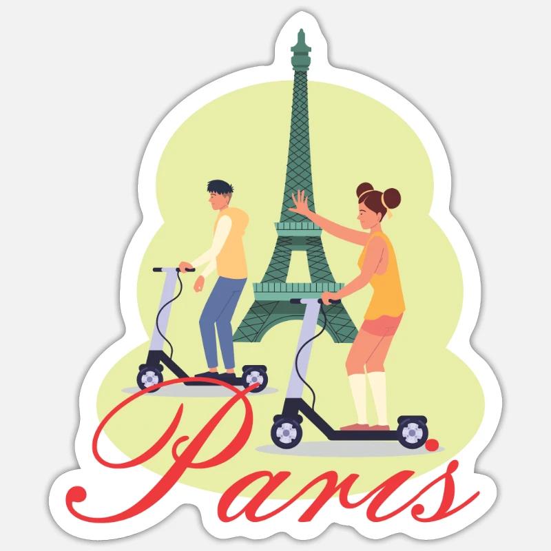 Paris - Sticker size S (10 x 10 cm) - white matte