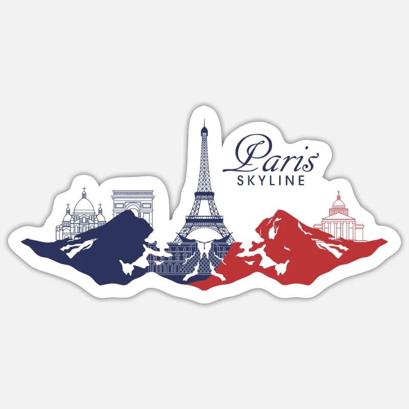 Paris - Sticker Größe S (10 x 10 cm) - Mattweiß