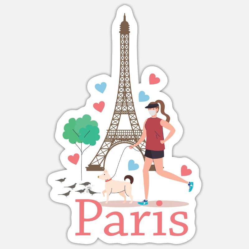 Paris - Sticker taille S (10 x 10 cm) - blanc mat