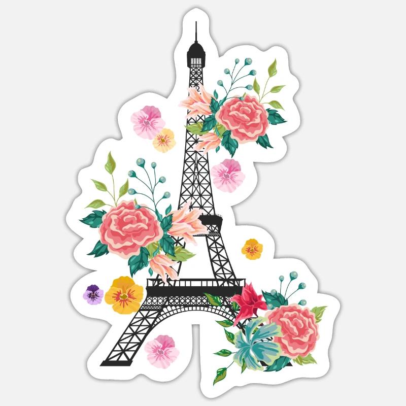 Paris - Sticker Größe S (10 x 10 cm) - Mattweiß