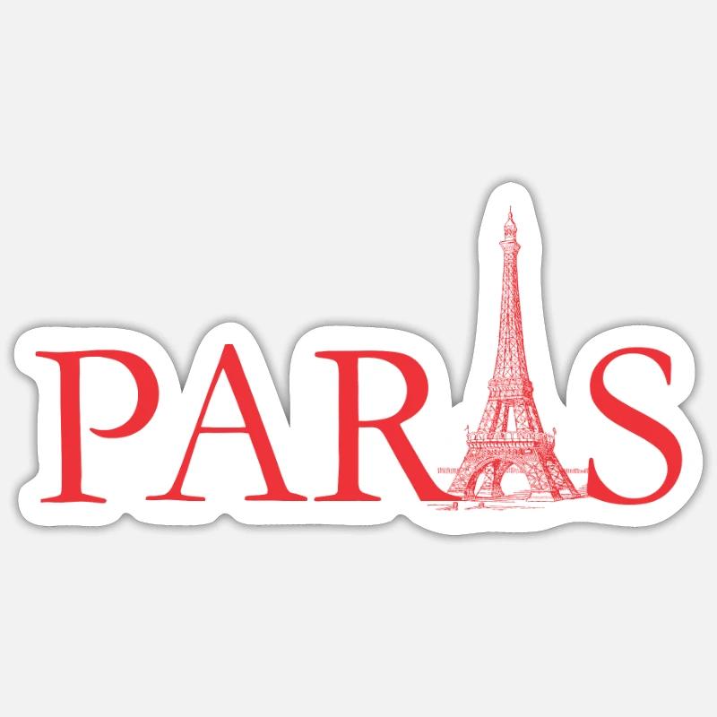 Paris - Sticker Größe S (10 x 10 cm) - Mattweiß
