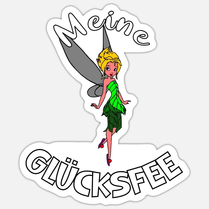 Meine Glücksfee Geburtstag Mädchen - Sticker Größe S (10 x 10 cm) - Mattweiß