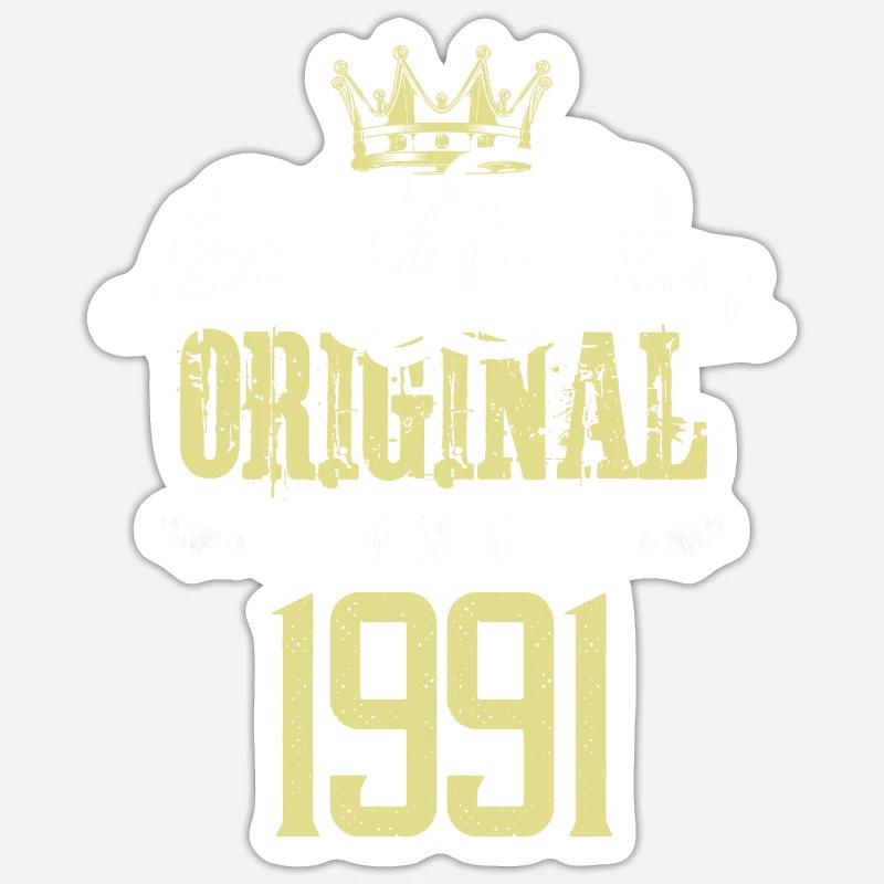 Édition limitée 1991 - Sticker taille S (10 x 10 cm) - blanc mat