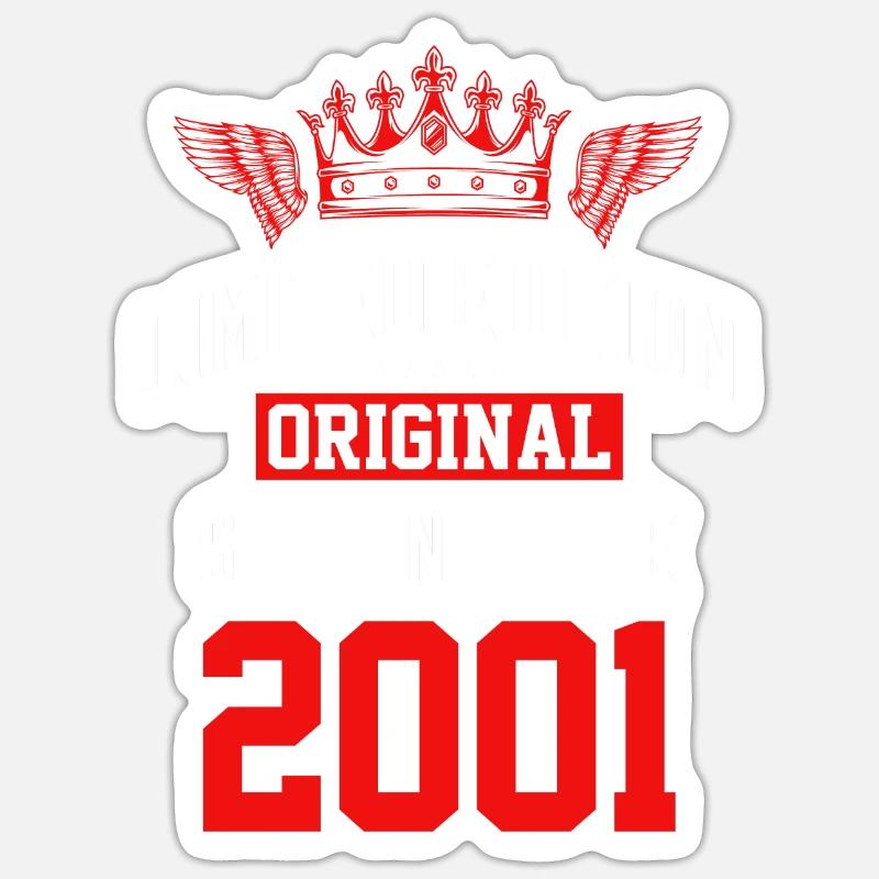 Édition limitée 2001 - Sticker taille S (10 x 10 cm) - blanc mat