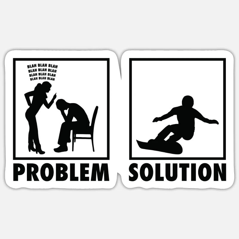 Snowboarding Snowboarder Athletes Statement - Sticker Größe S (10 x 10 cm) - Mattweiß