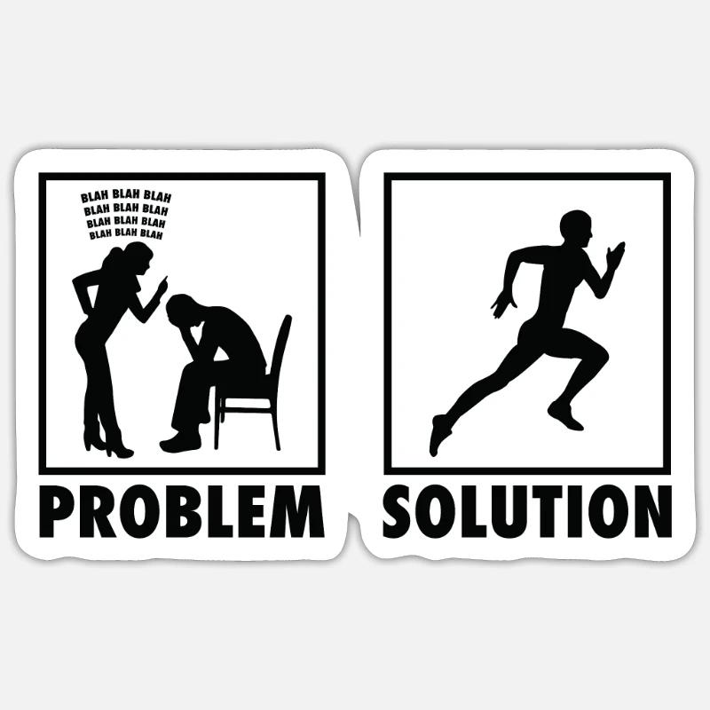 Athletics Athletes Statement Problem Solution. Sticker Größe S (10 x 10 cm)
