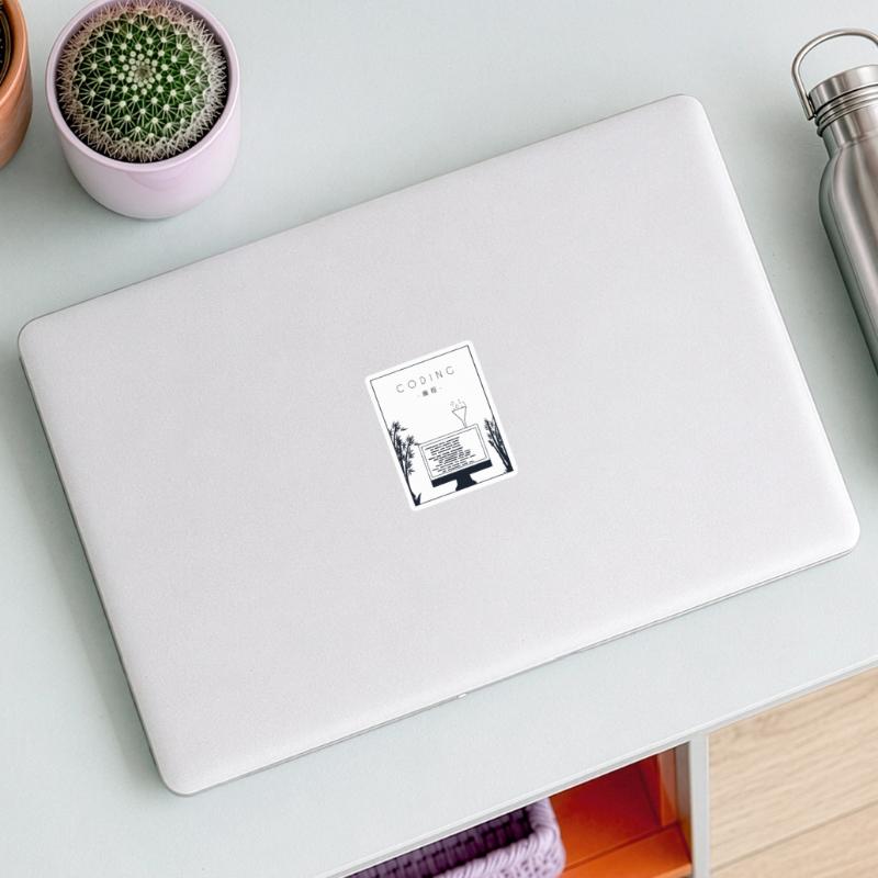 Coding Chinese Hanzi Developer Coder Programmierer Sticker Größe S (10 x 10 cm)