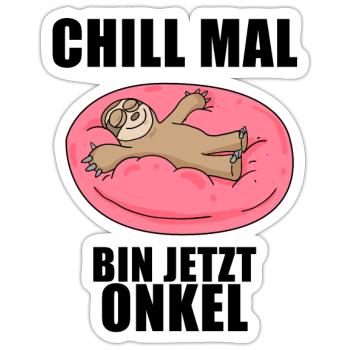 Neffe Onkel Spruch Geschenk - Sticker Größe S (10 x 10 cm) - Mattweiß - Vorne