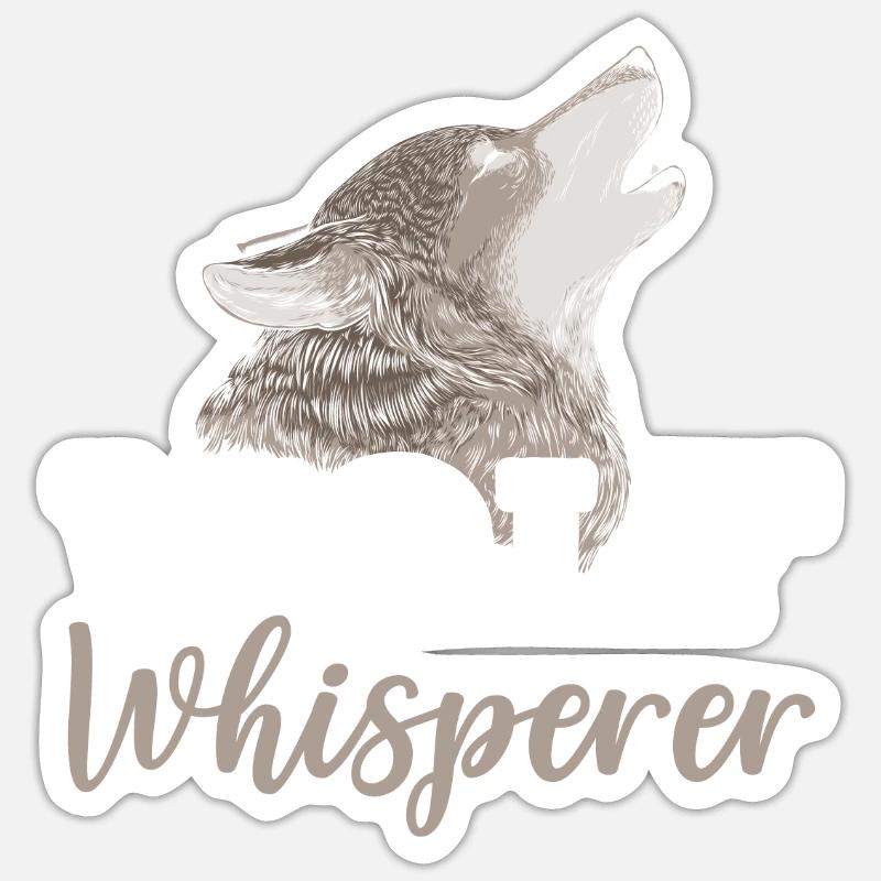Wolf Flüsterer Wolf Wildtier Tierpfleger Sticker Größe S (10 x 10 cm)