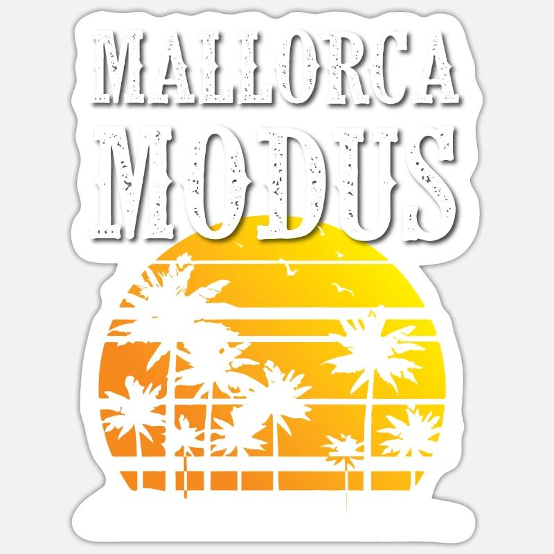Mallorca Modus - Sticker Größe S (10 x 10 cm) - Mattweiß