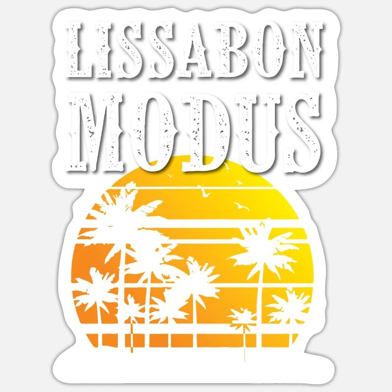 Lissabon Modus - Sticker Größe S (10 x 10 cm) - Mattweiß