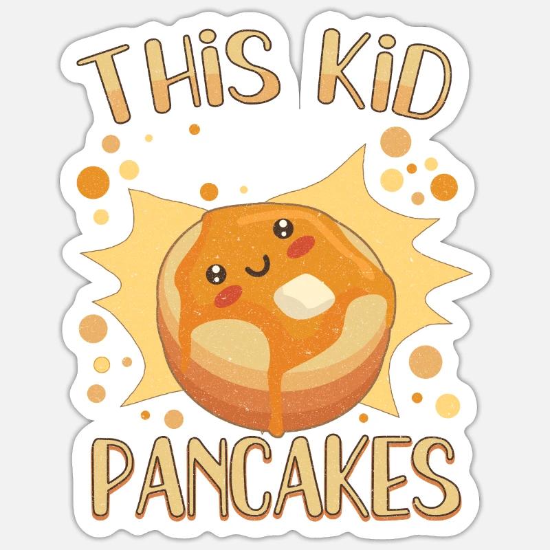 Pancake Maker Pancake Lover Funny Waffle - Sticker Größe S (10 x 10 cm) - Mattweiß