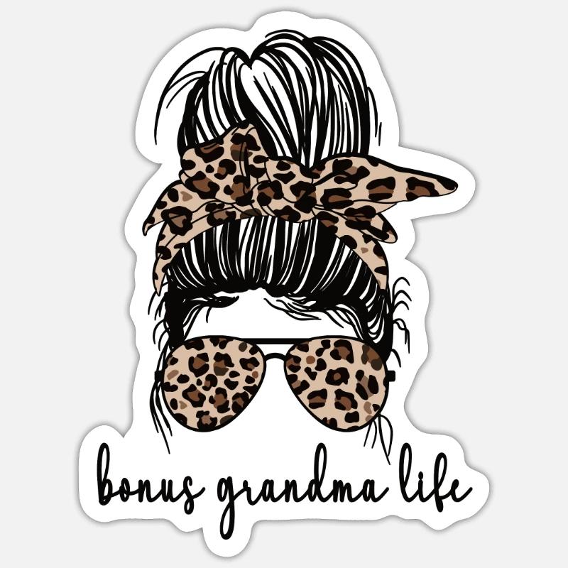 Beste Bonus-Oma Stolze Stiefgroßmutter Geschenk - Sticker Größe S (10 x 10 cm) - Mattweiß