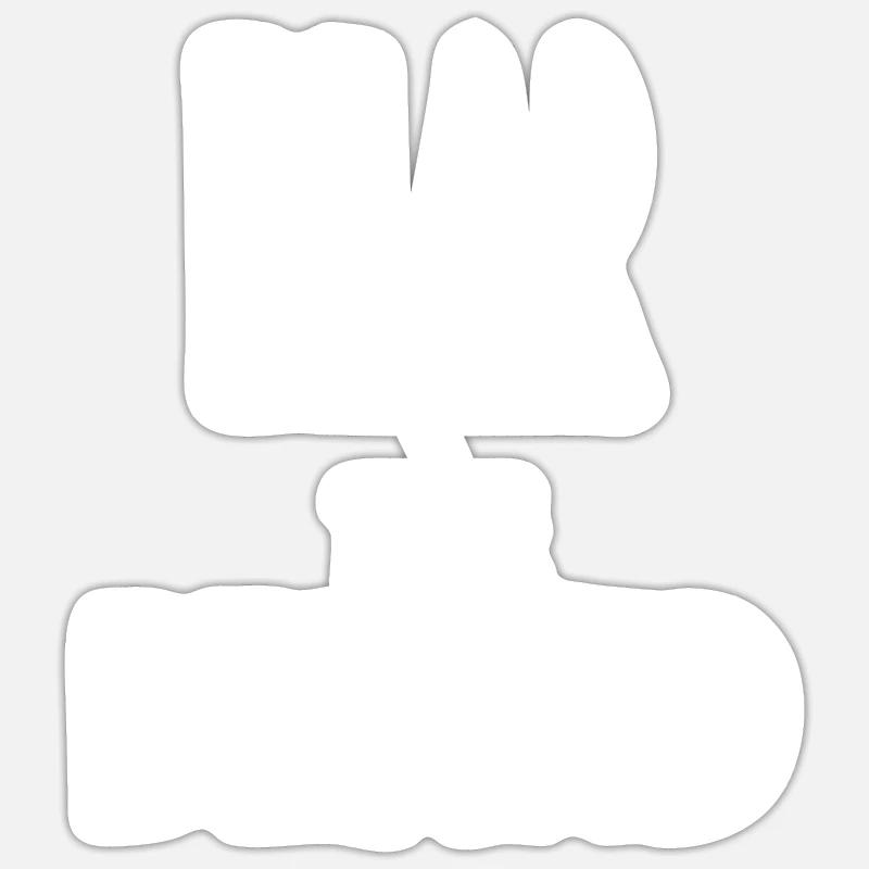 Peur de la barbe - Sticker taille S (10 x 10 cm) - blanc mat