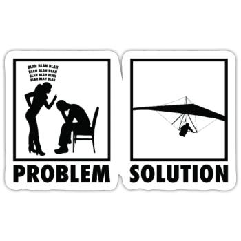 Paragliding Paragliders Statement Problem - Sticker Größe S (10 x 10 cm) - Mattweiß - Vorne