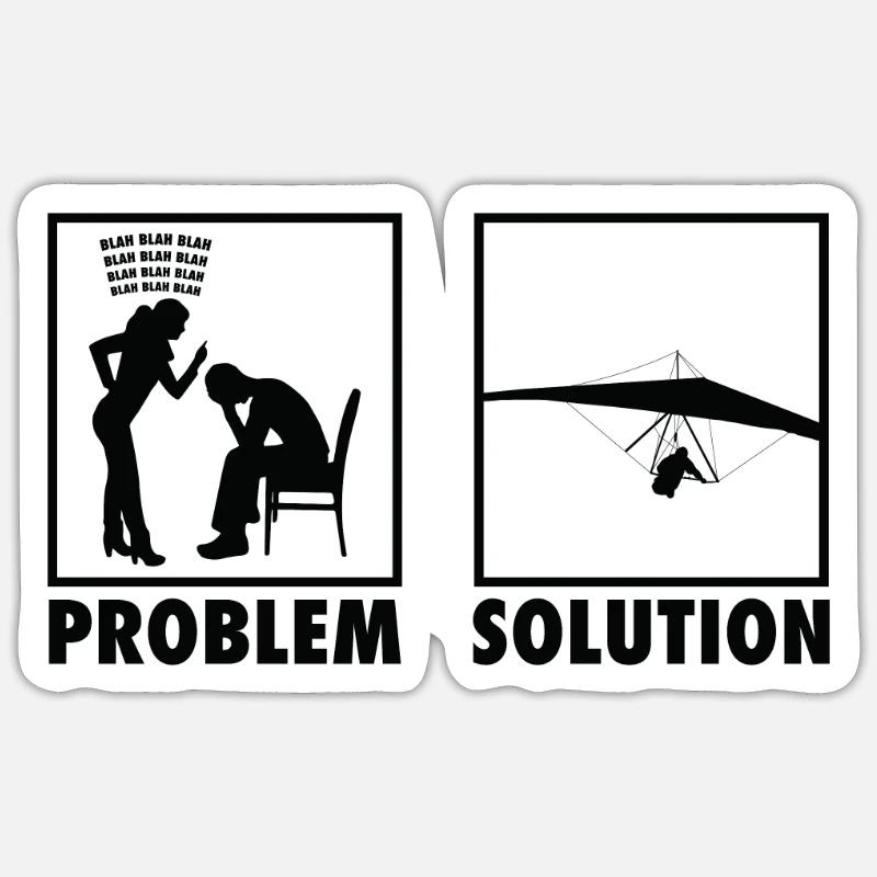 Paragliding Paragliders Statement Problem Sticker Größe S (10 x 10 cm)