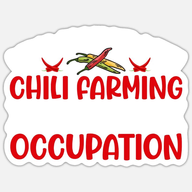 Being Obsessed With Chili Farming - Sticker Größe S (10 x 10 cm) - Mattweiß
