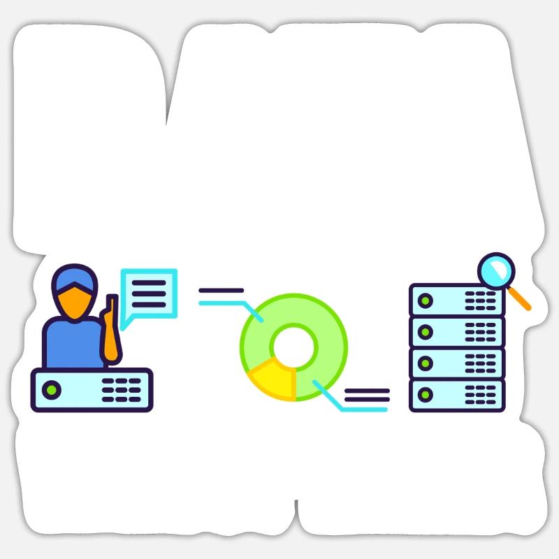 Datenwissenschaftler Data Science Wissenschaft - Sticker Größe S (10 x 10 cm) - Mattweiß