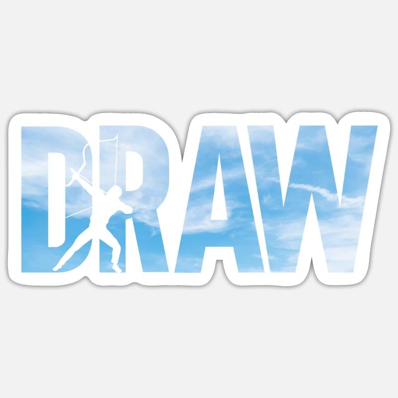 Archery Bow Archer Draw Sticker Größe S (10 x 10 cm)