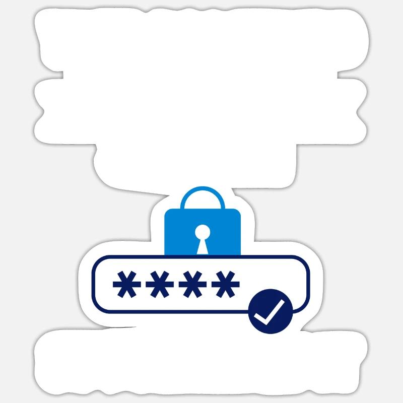 Passwort Hacker Sicherheit Computer Hacking Sticker Größe S (10 x 10 cm)