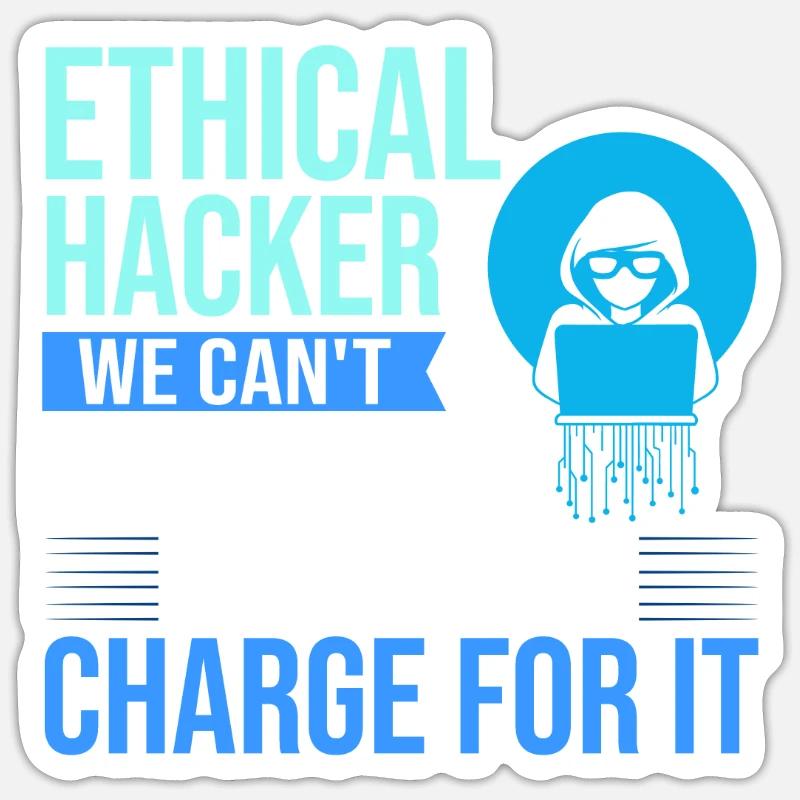 Ethical Hacker Sicherheit Computer Hacking Sticker Größe S (10 x 10 cm)