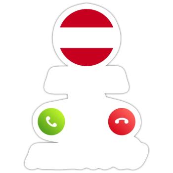 Austria calls to Lusiger flags slogan - Sticker size S (10 x 10 cm) - white matte - Front