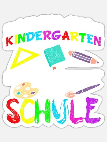 Einschulung Geschenk | Einschulungsgeschenk - Sticker Größe S (10 x 10 cm) - Mattweiß